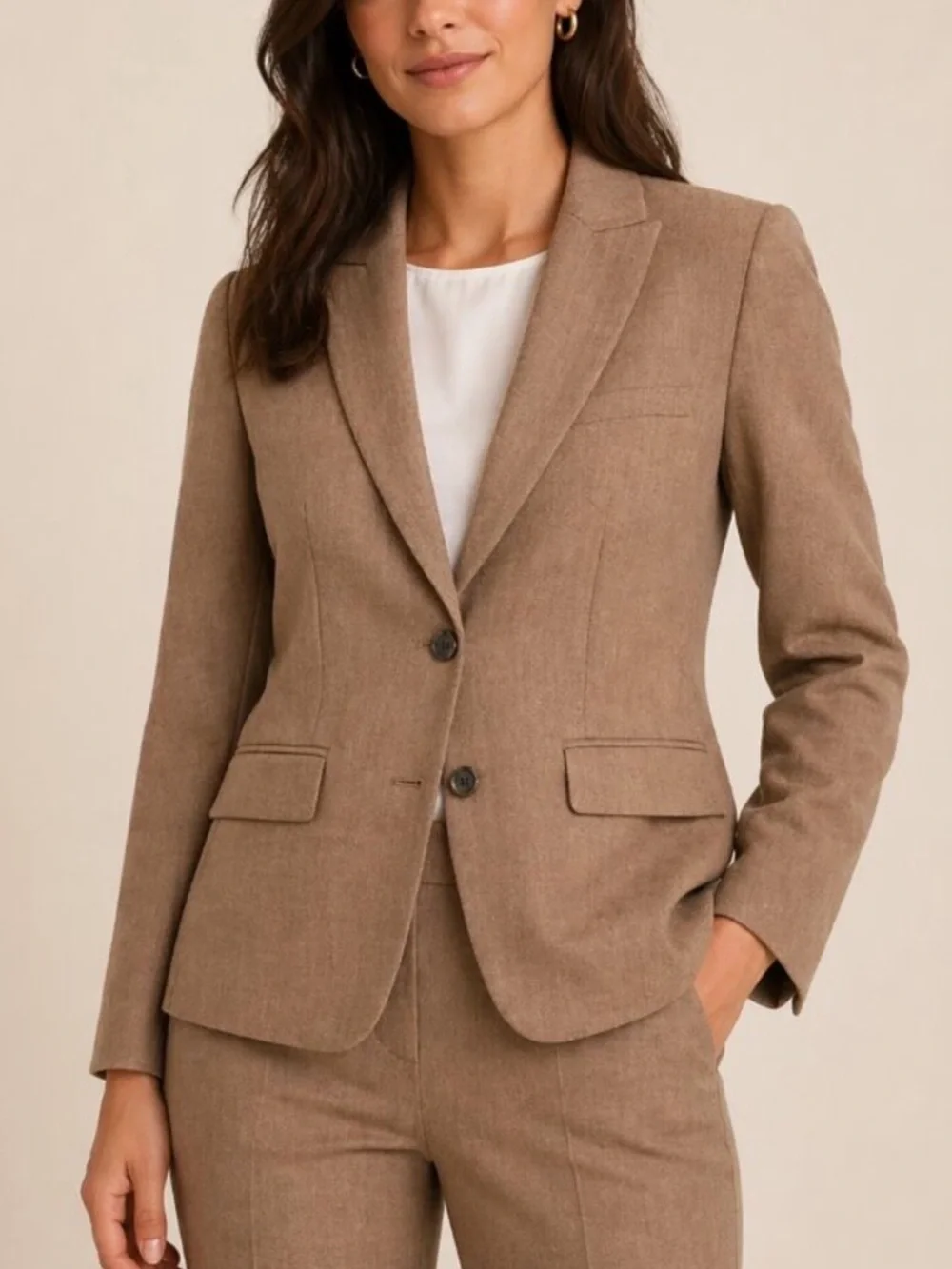 New! J. Crew École Italian studio wool blend Blazer 10 brown tan 54385